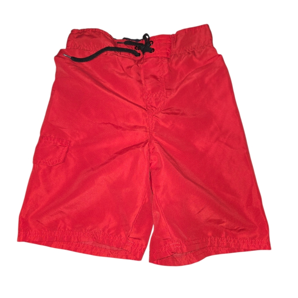 Boy's Red Swim‎ Trunks
